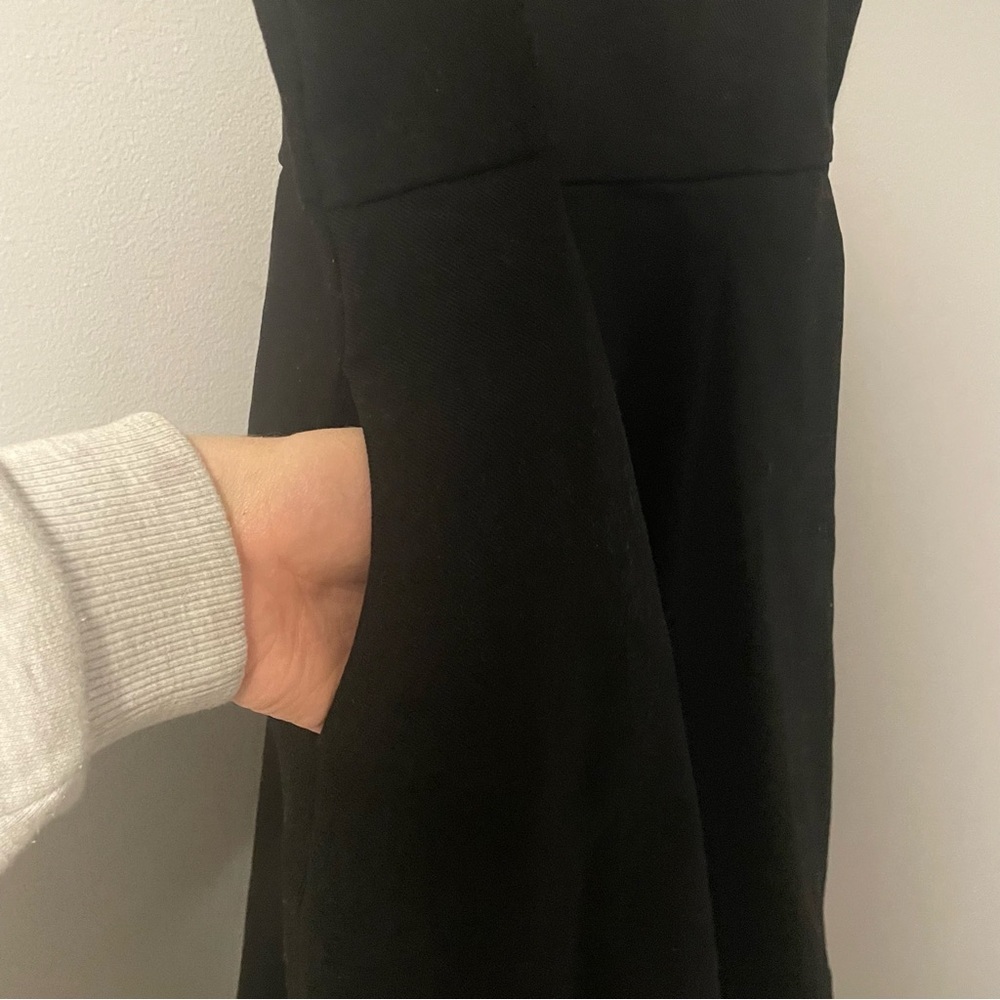Copper Key Little Black Dress Sleeveless Large Pockets Cottagecore Mini Neutral - Picture 5 of 6